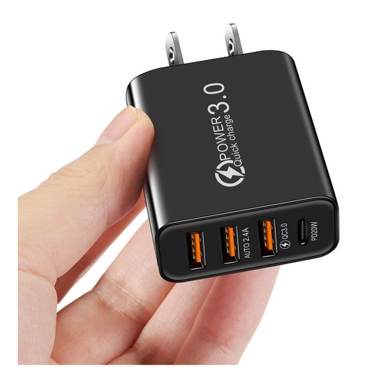 Cargador Adapatador Cabeza 4 Entradas Usb Carga Rápida